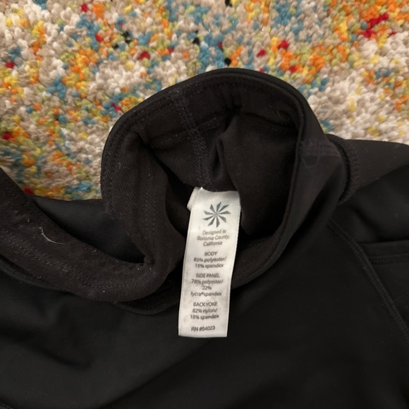Black Athleta Leggings with Zipper Pockets - Picture 3 of 8